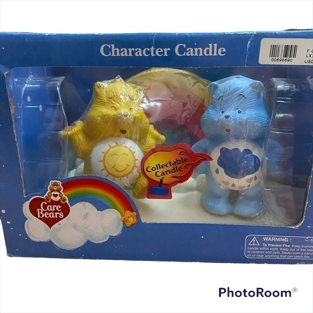 Vintage Care Bears Character Candle Set NEW Sunshine Grumpy Storm
